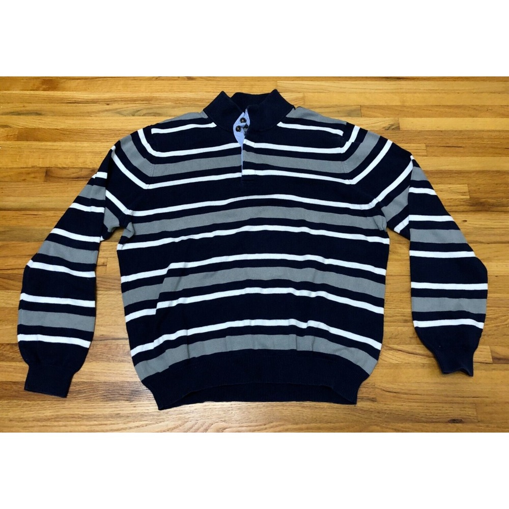 Brooks‎ Brothers Mens Pullover Sweater XL Black Pima Cotton Long Sleeve Ribbed